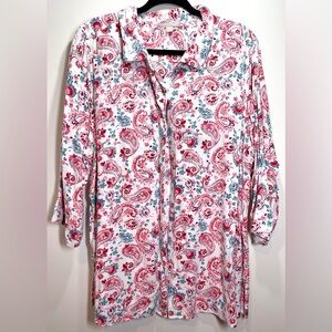 Woman Within Women’s Plus Size Paisley Print Tunic‎ Size 22/24 (1X)
